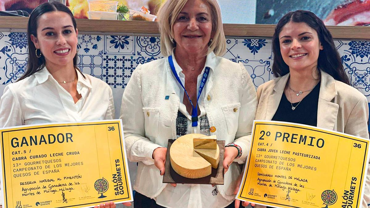 Dos de los quesos de la marca Montes de Málaga, premiados en 'GourmetQuesos 2023’