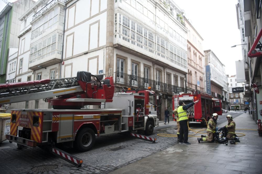 Incendio en un piso de la calle San Andrés