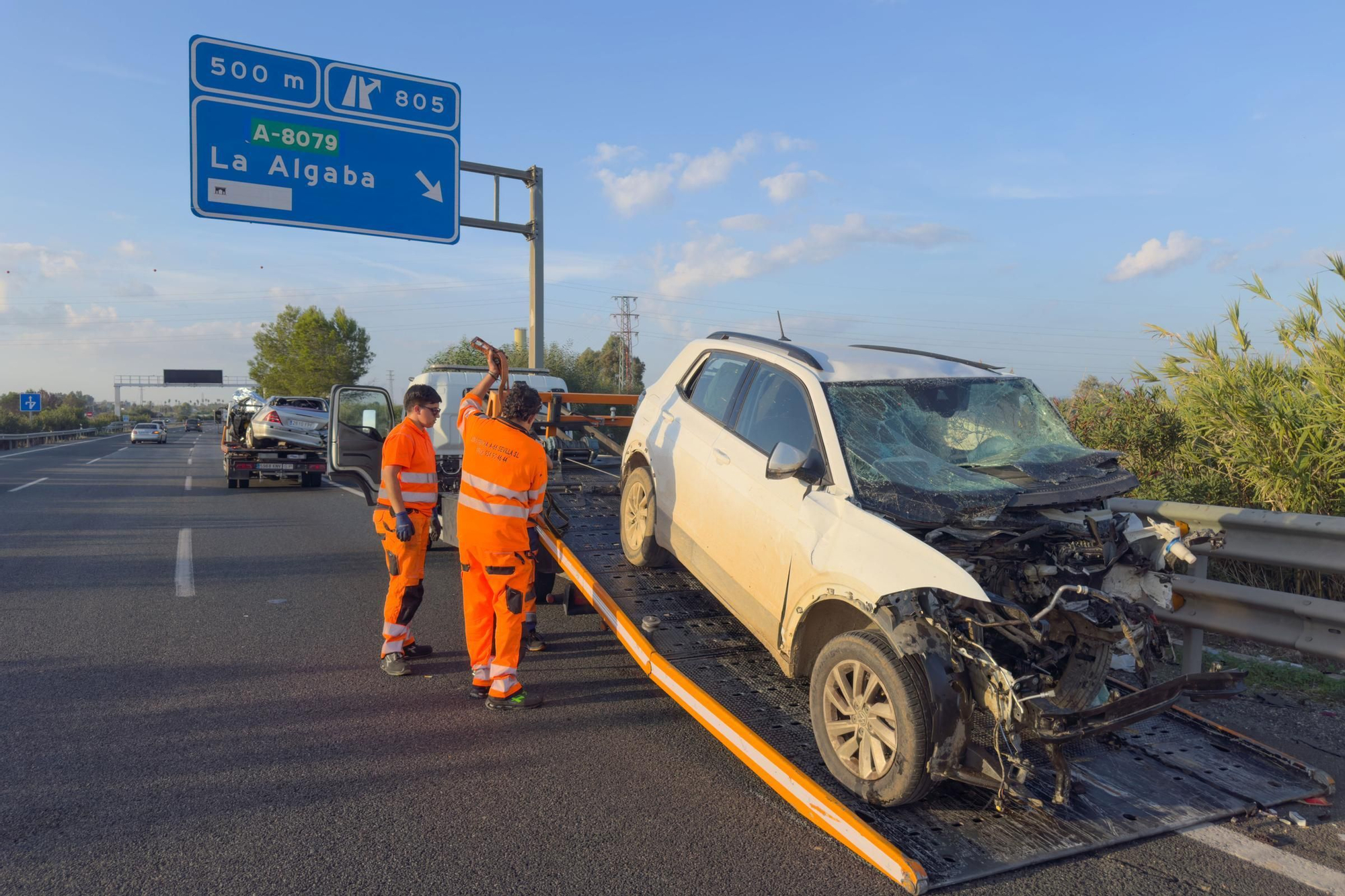 FOTOS | Accidente en Santiponce con dos fallecidos