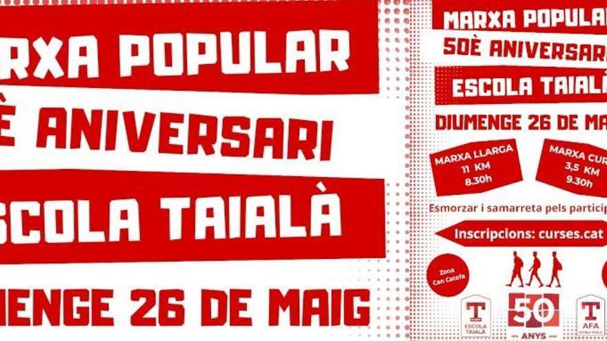 Marxa popular per celebrar els 50 anys de l&#039;escola de Taialà de Girona