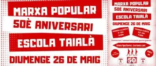 Marxa popular per celebrar els 50 anys de l'escola de Taialà de Girona