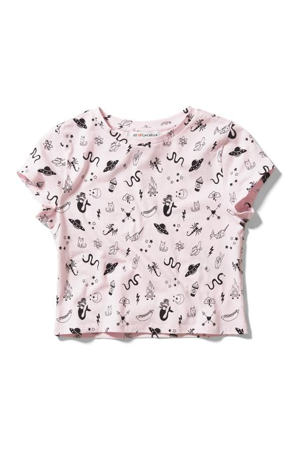 H&M Loves Coachella: camiseta rosa