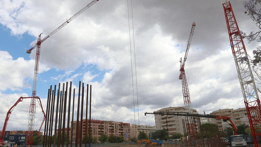 Obras de construcción de viviendas.