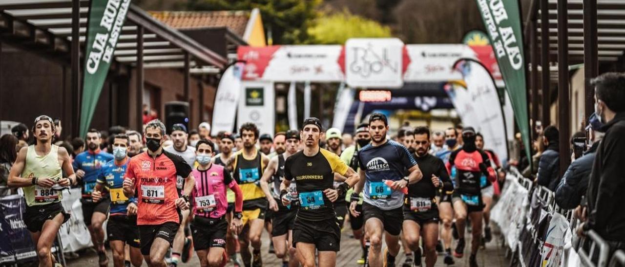 INICIO DE LA CARRERA LARGA DEL TRAIL GIJON EN UNA EDICIÓN ANTERIOR