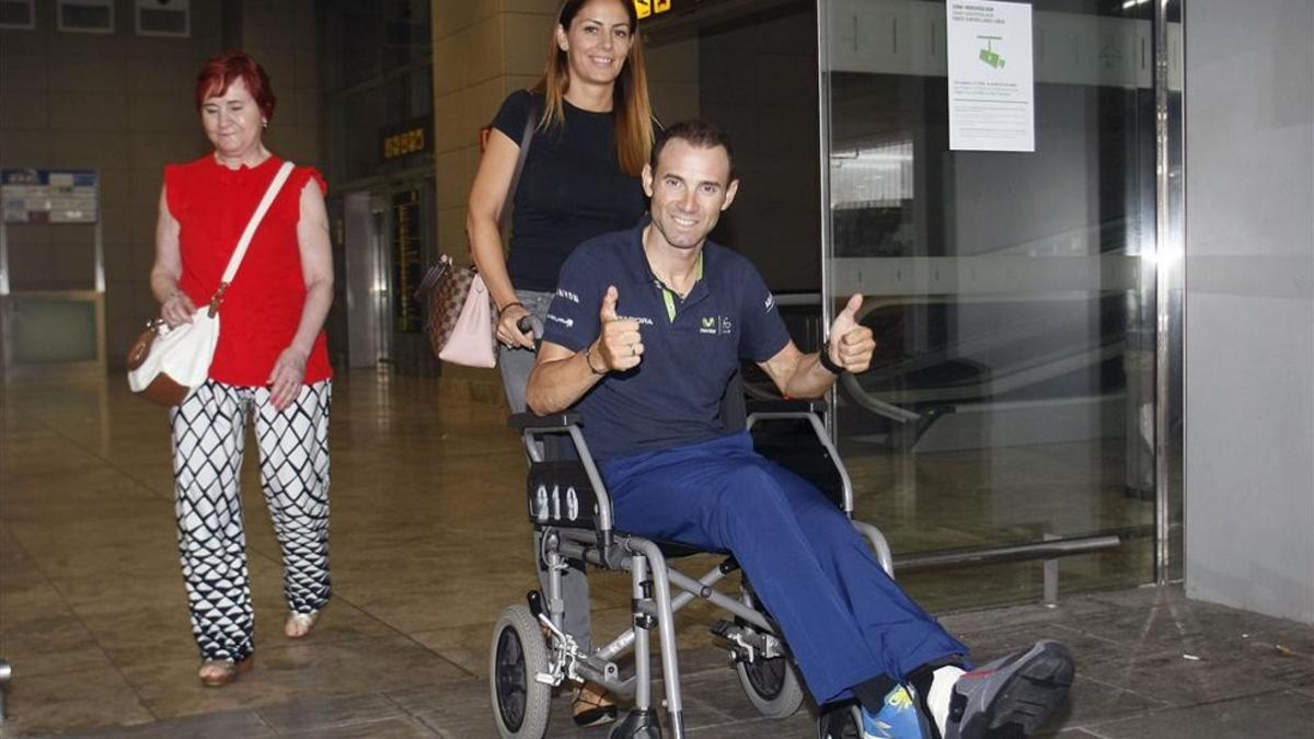 Alejandro Valverde, a su llegada a Alicante