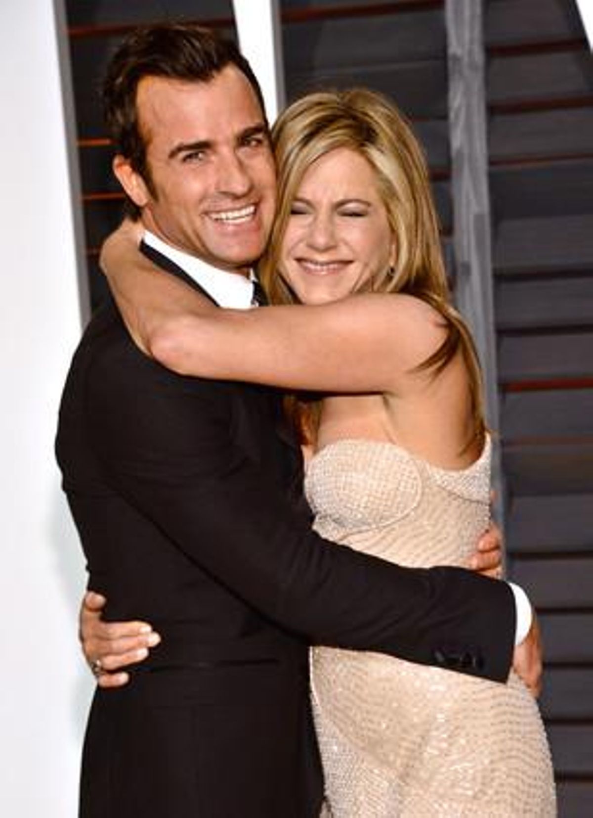 Jennifer Aniston i Justin Theroux, a la festa dels Oscars del 2015. 