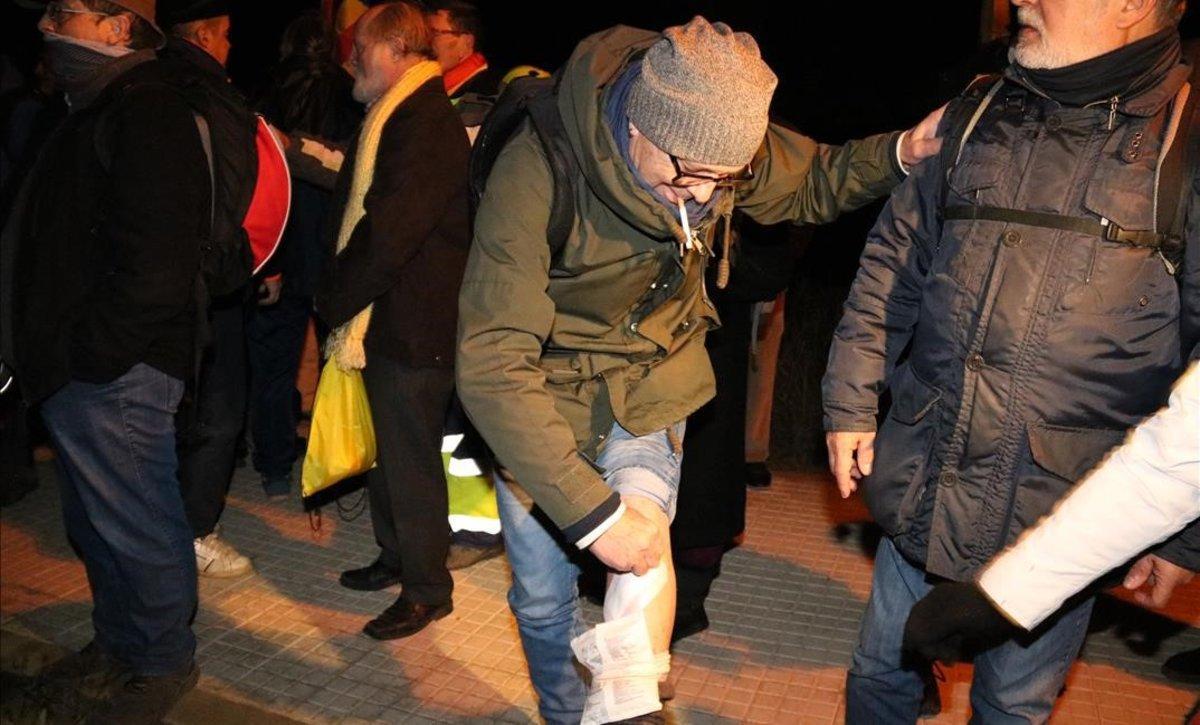 Un lesionado tras la intervención policial en la salida de Carme Forcadell.