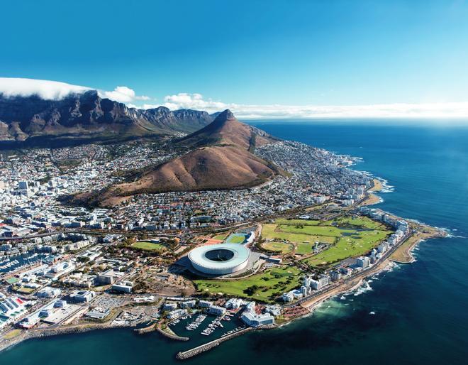Vista aérea de Ciudad del Cabo