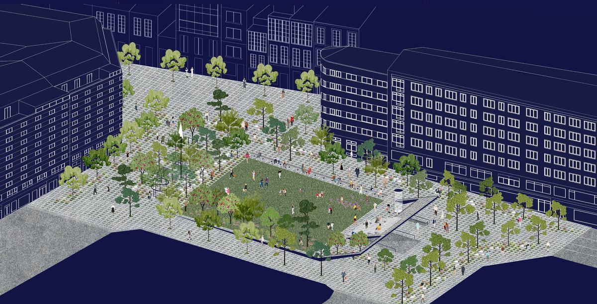 Recreación de la Praza de Vigo