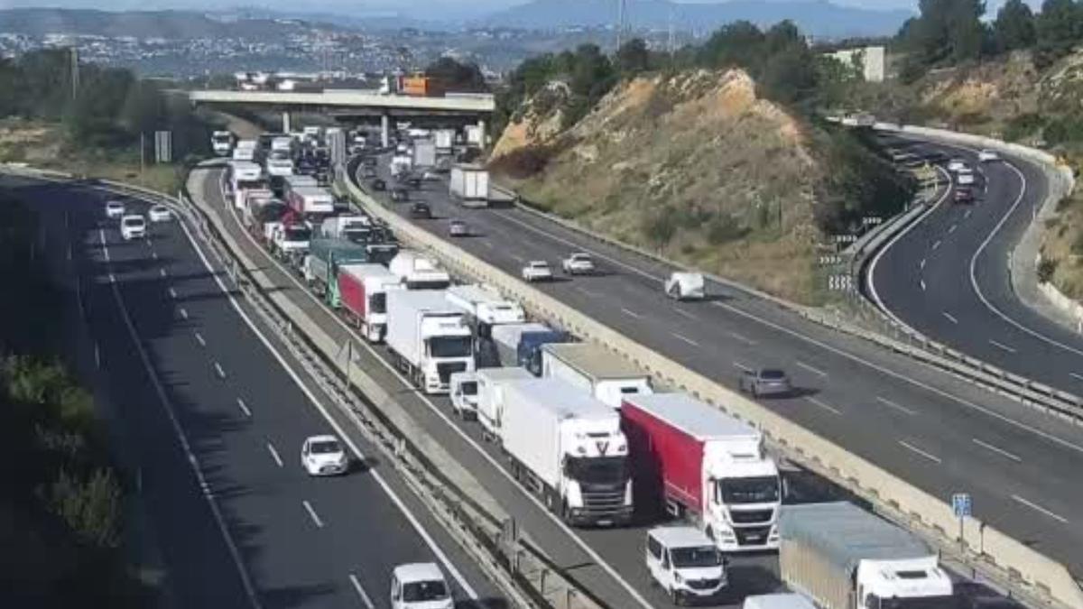 Imagen del tráfico en Valencia a la altura de la A-7