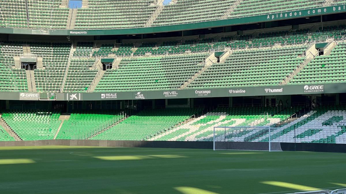 Estadio Benito Villamarín un día antes del Real Betis Girona FC