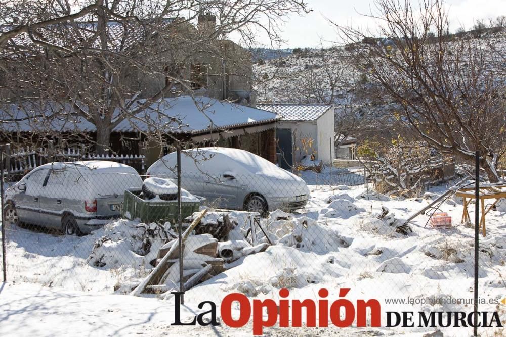 La nieve llega a las pedanías de la comarca del No