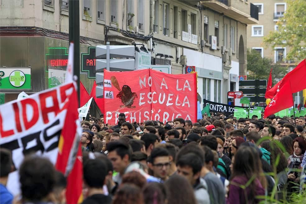 Manifestación contra la Lomce en Zaragoza