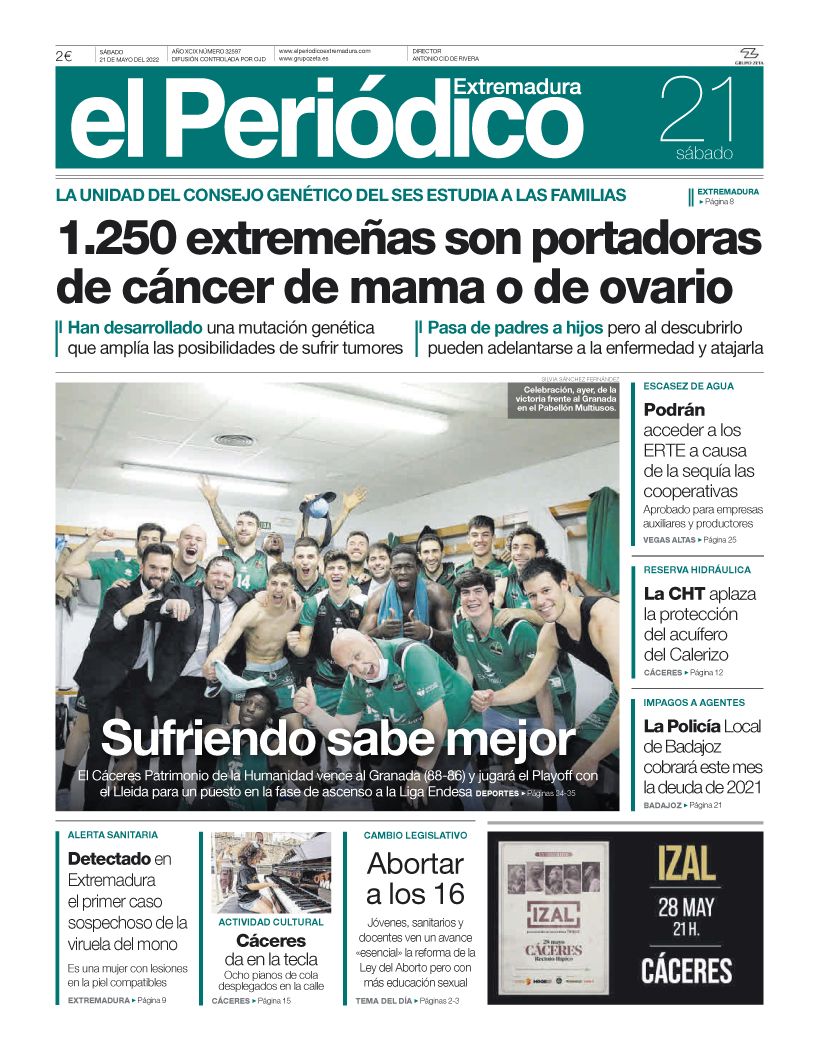 Consulta la portada correspondiente al día 21 de mayo del 2022