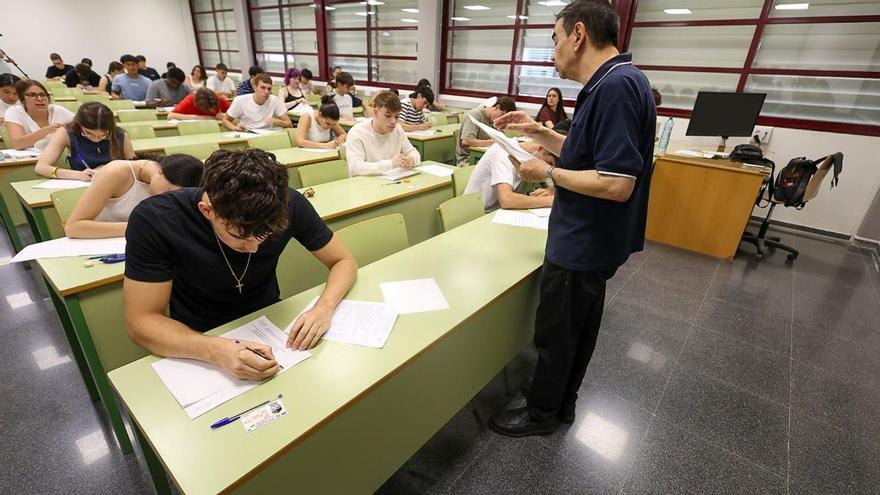 Examen de selectivitat en una universitat.