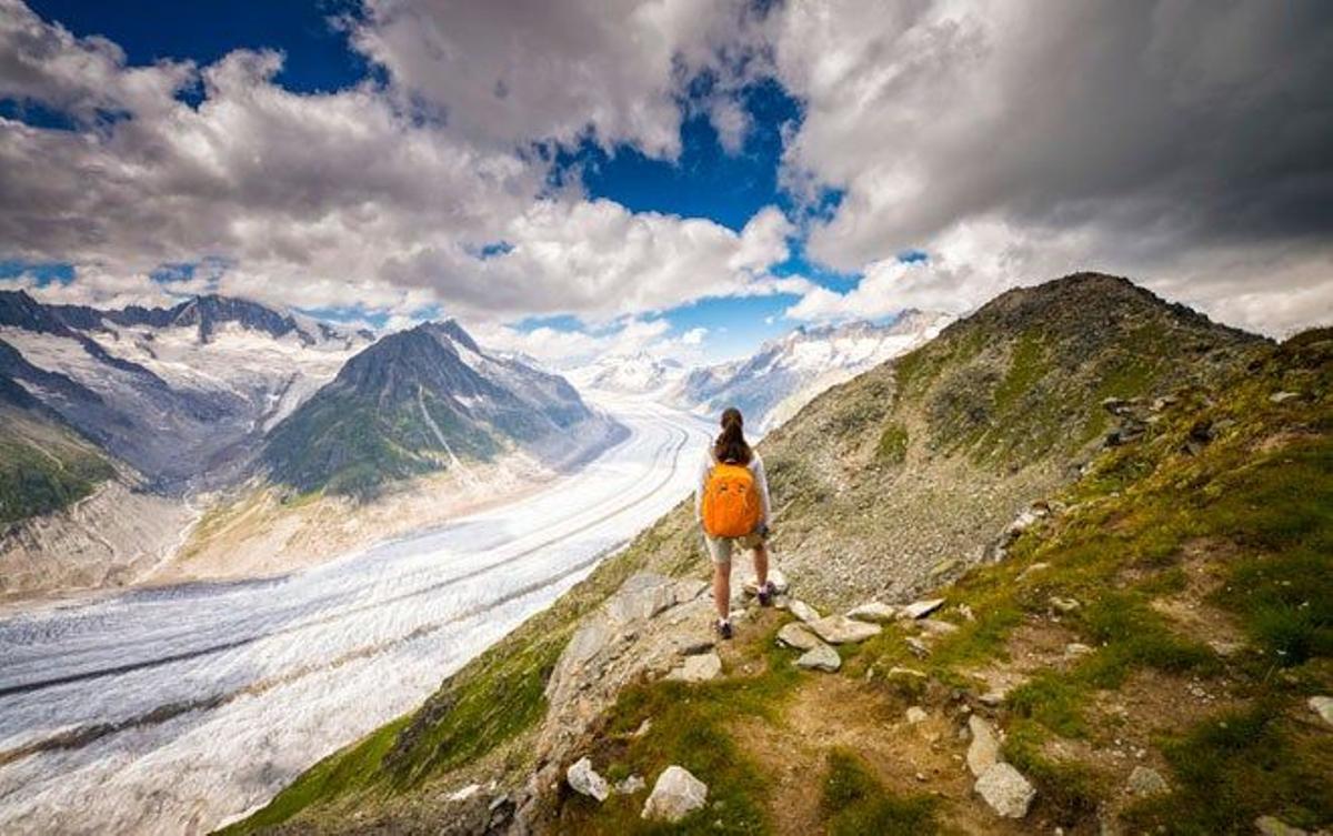 Glaciar Aletsch, en el cantón de Valais, Suiza.