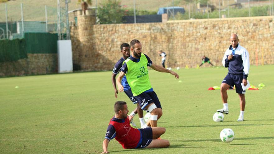 Imagen de un entrenamiento reciente del Marbella FC.