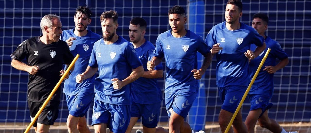 Entrenamiento del Málaga CF.