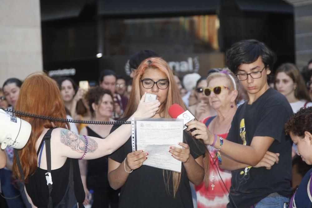 Protesta en Murcia contra la excarcelación de La Manada