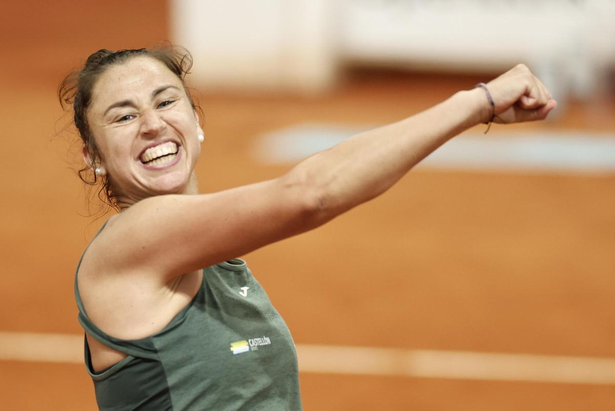 Felicidad de Sara Sorribes, la única española del Masters 1000 Mutua Madrid Open