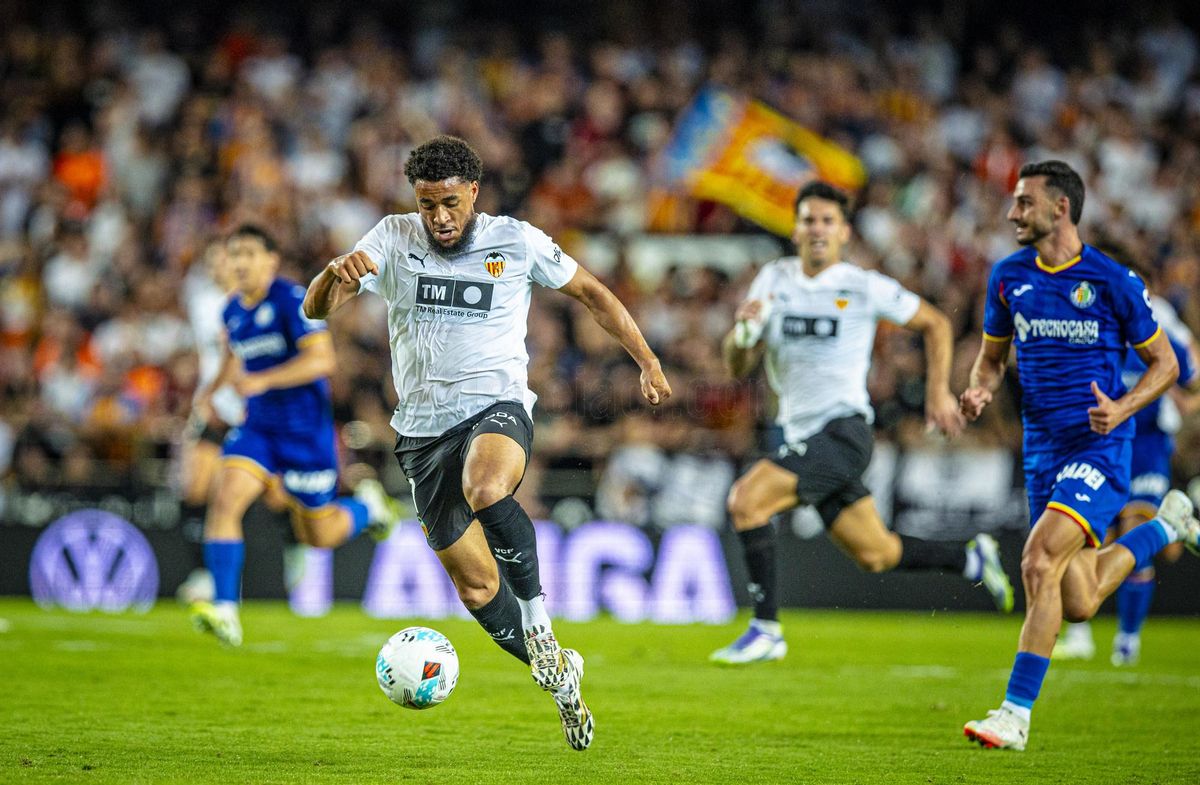 Danjuma, en el gol al Getafe.