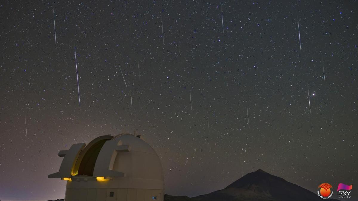 Gemínidas del pasado 2020 captadas en el Observatorio del Teide.