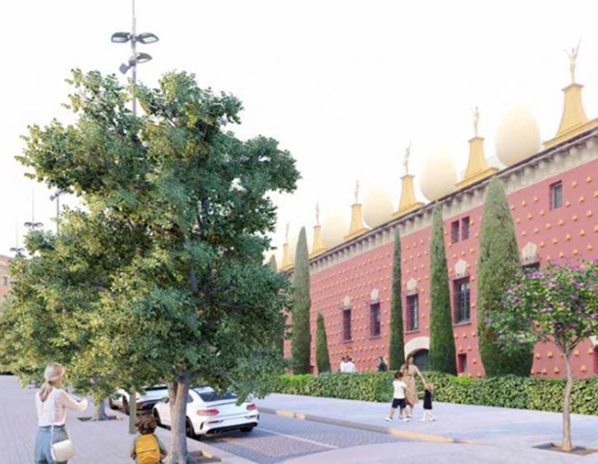Imatge de la remodelació prevista a l'entorn del Teatre-Museu Dalí per la Pujada del Castell.