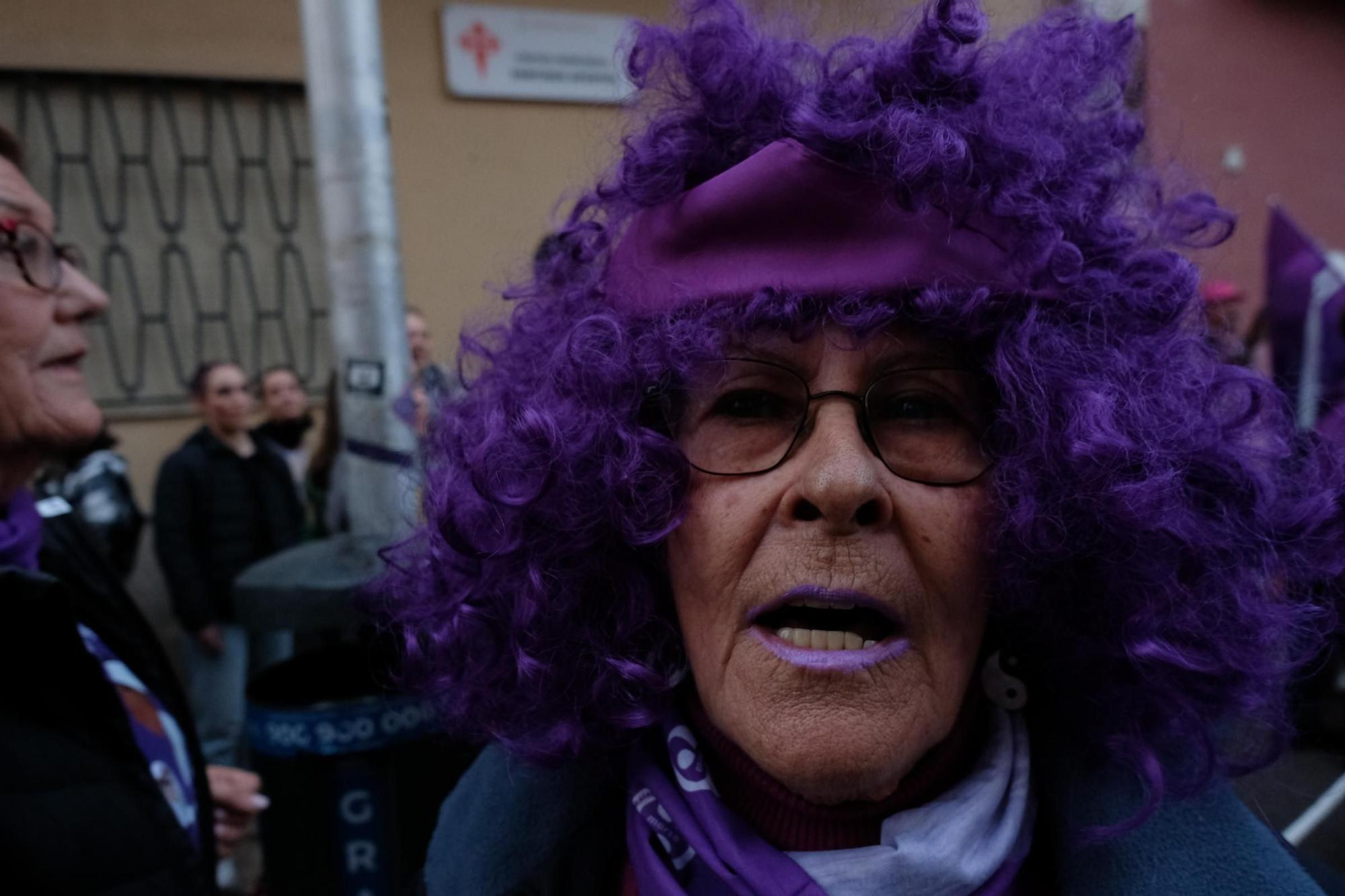 La marcha por el 8M en Málaga, en imágenes