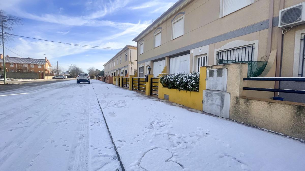 Imagen de archivo de la nieve sobre Villargordo del Cabriel.