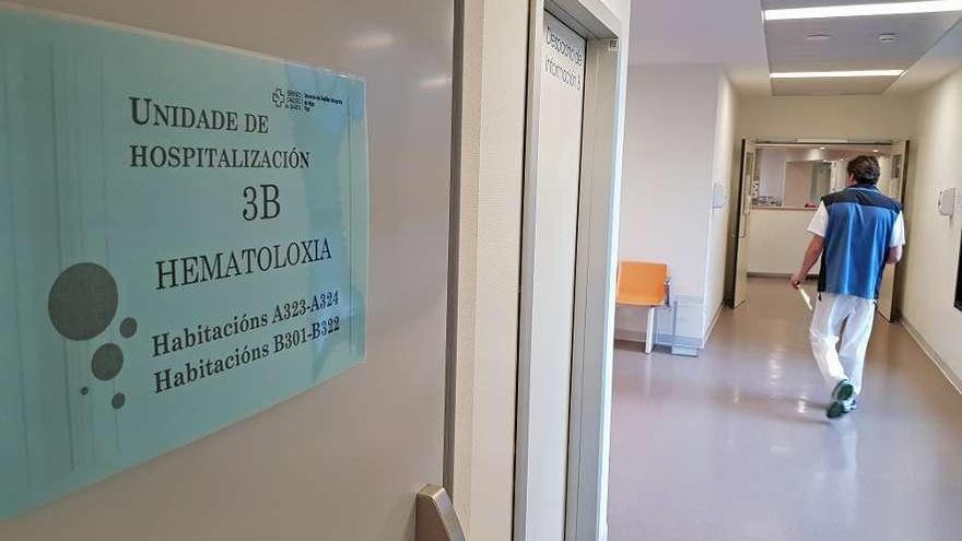 Área de habitaciones para ingresos en un hospital gallego.