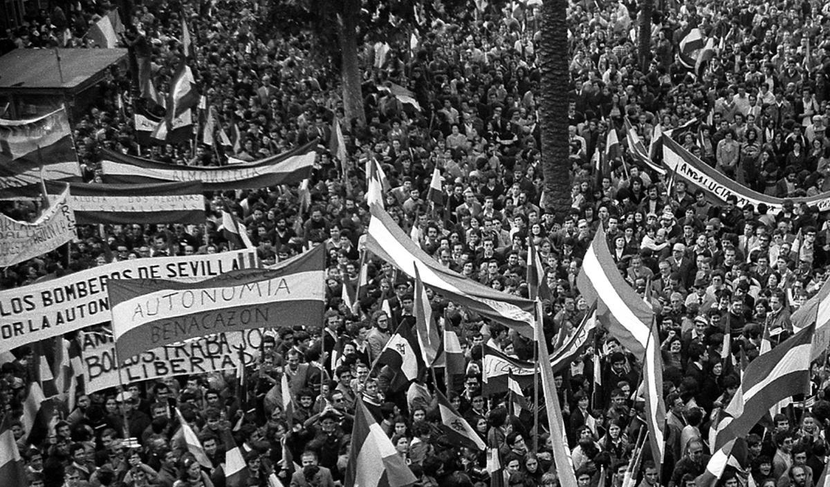 Manifestación en Sevilla el 4 de diciembre de 1977