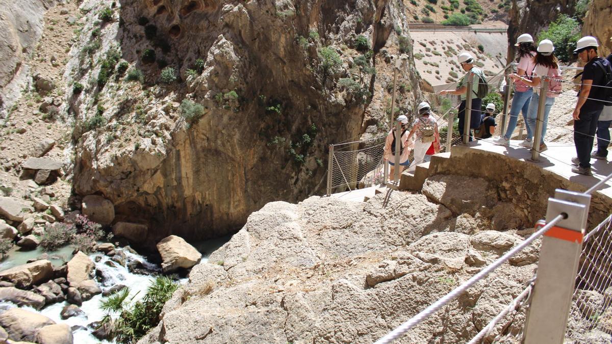 Uno de los tramos del Caminito del Rey.