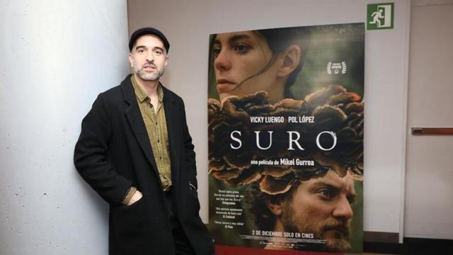 Mikel Gurrea, ayer en los cines Aragonia en la presentación de ‘Suro’.