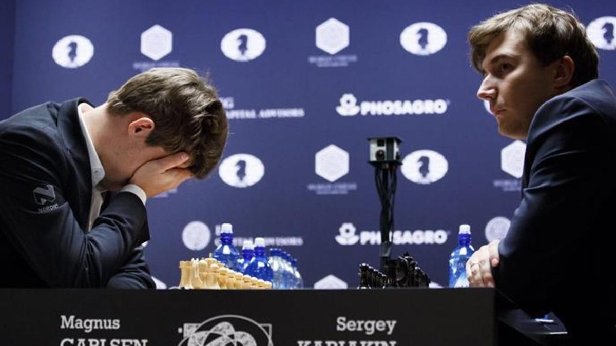 Magnus Carlsen frente a Sergey Karjakin