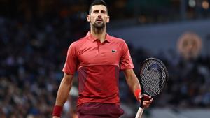 Djokovic, este martes en su debut en París.