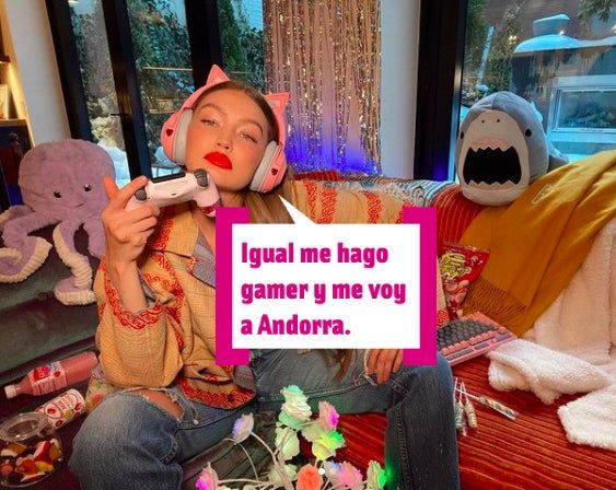 Gigi Hadid se hace gamer y se va a Andorra