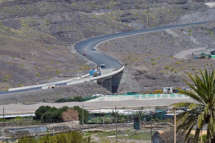 Obras para nuevo tramo de la carretera de La Aldea