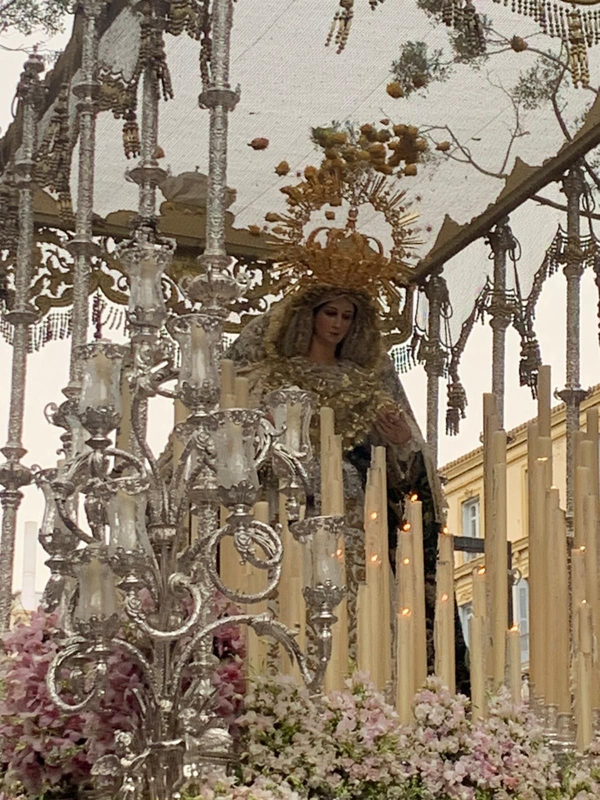 La Virgen del Amparo en la Alameda, el Domingo de Ramos de 2024