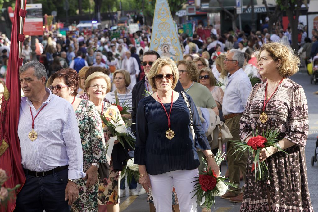 Ofrenda de flores a la Virgen de la Fuensanta en Murcia