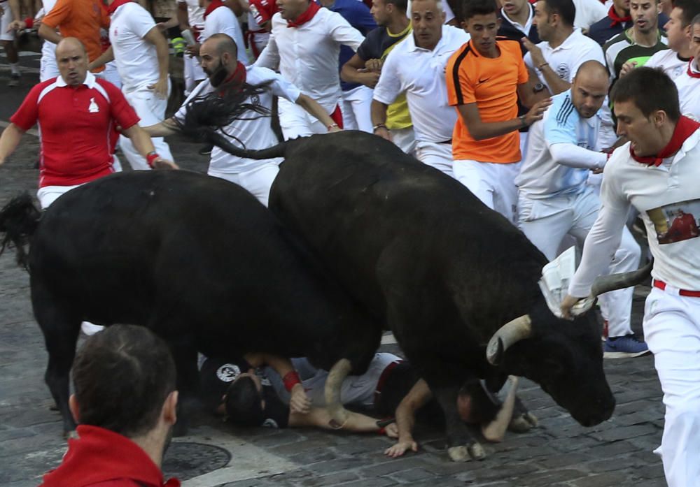 El corredor mallorquín fue alcanzado por el animal cuando estaba atravesando el tramo de Telefónica.