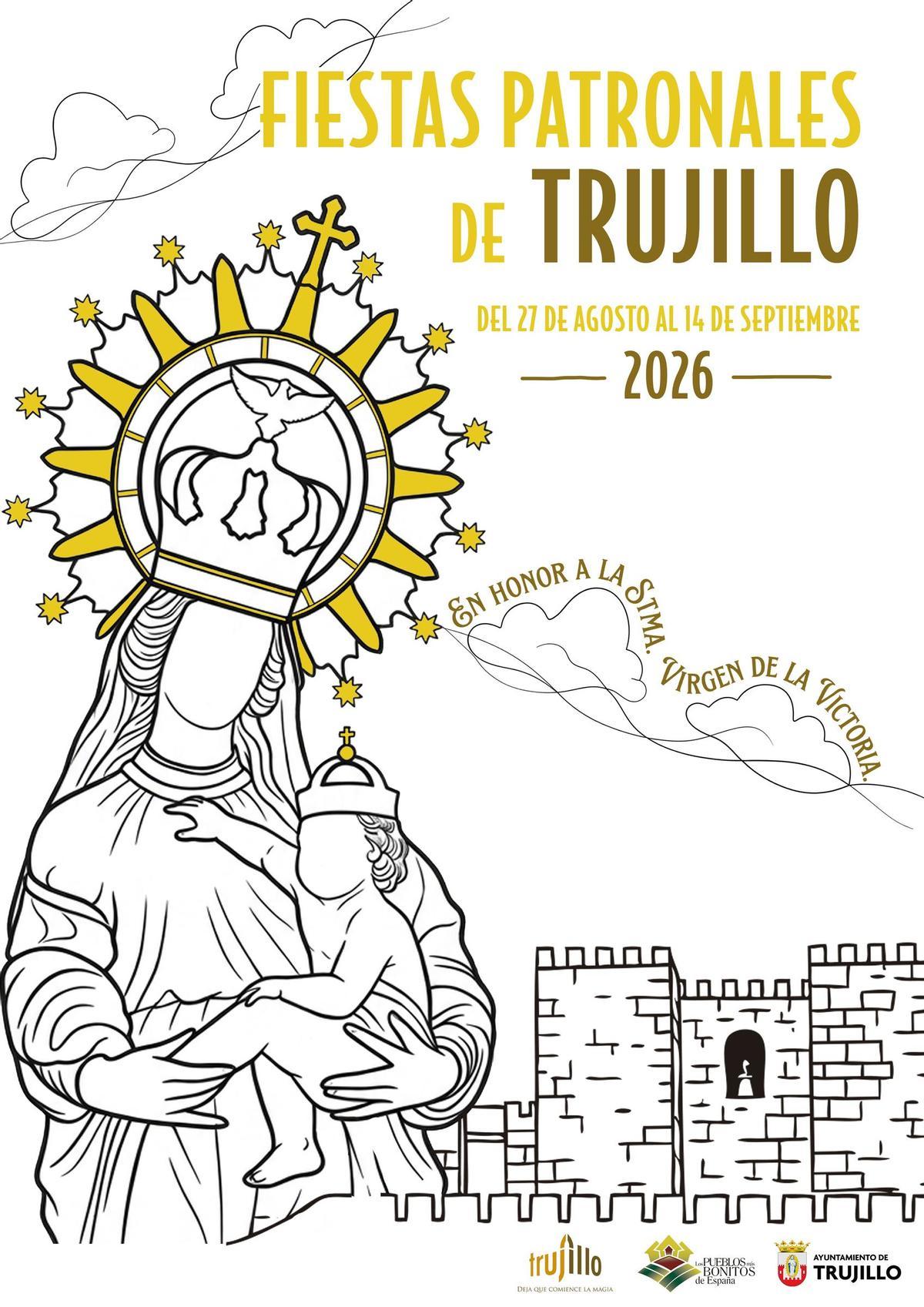 Cartel de las Fiestas Patronales de Trujillo 2026.