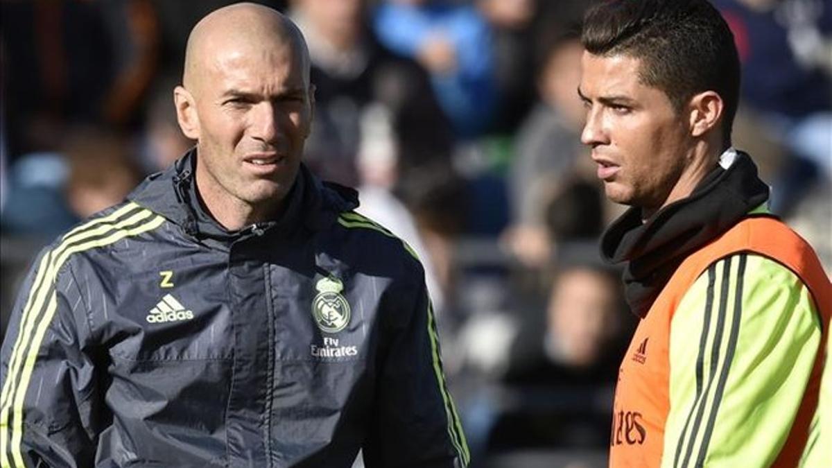 Cristiano y Zidane se retaron durante un entrenamiento