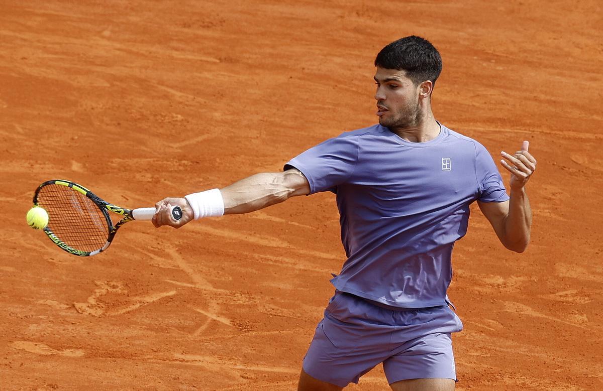 Carlos Alcaraz, durante un partido
