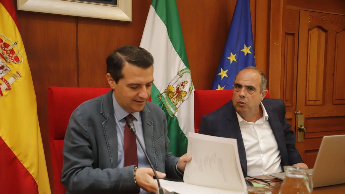 José María Bellido, alcalde de Córdoba, durante el pleno de este jueves.