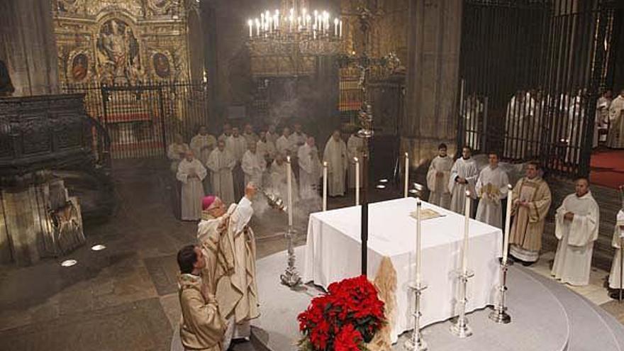 La zona de la Catedral que s&#039;ha d&#039;ampliar, amb el presbiteri a la dreta.