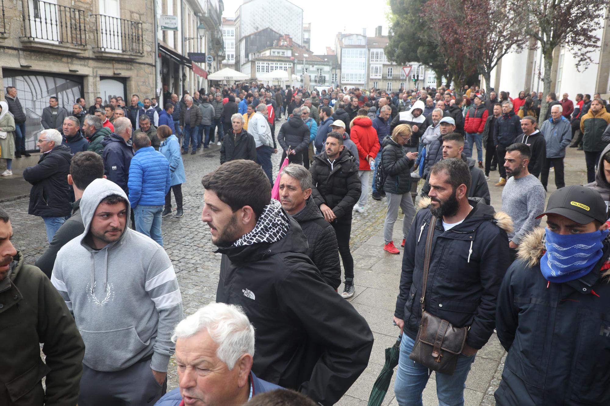 Carga policial en la protesta de bateeiros en Santiago