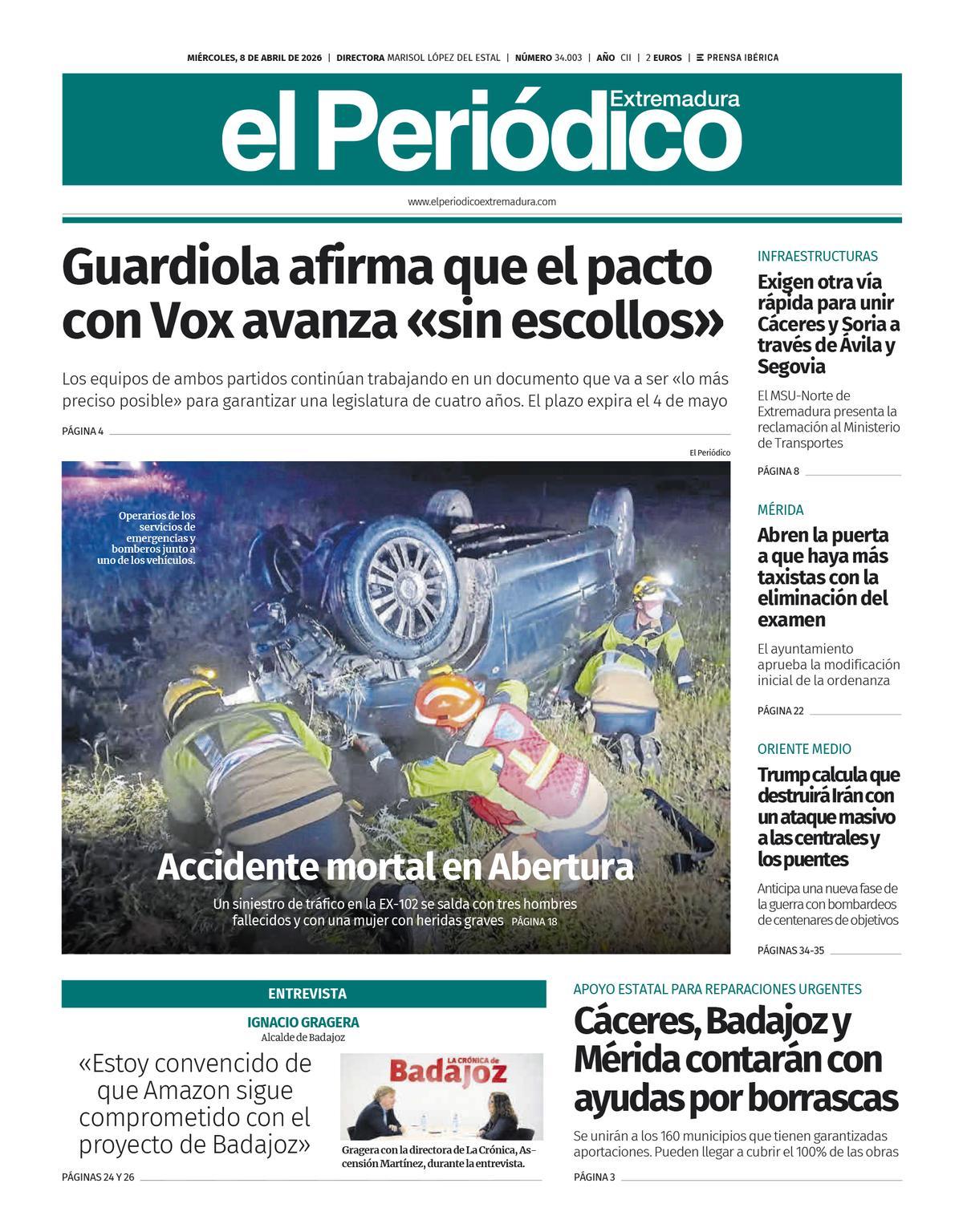 Consulta la portada correspondiente al día 08 de abril de 2026