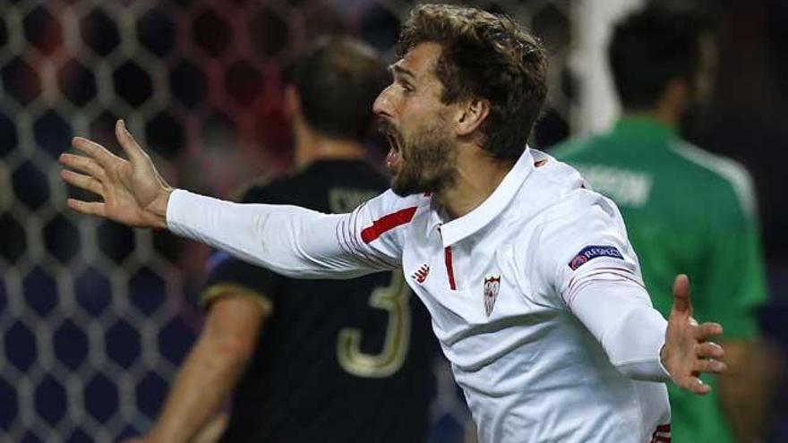 Llorente celebra su gol ante la Juventus.