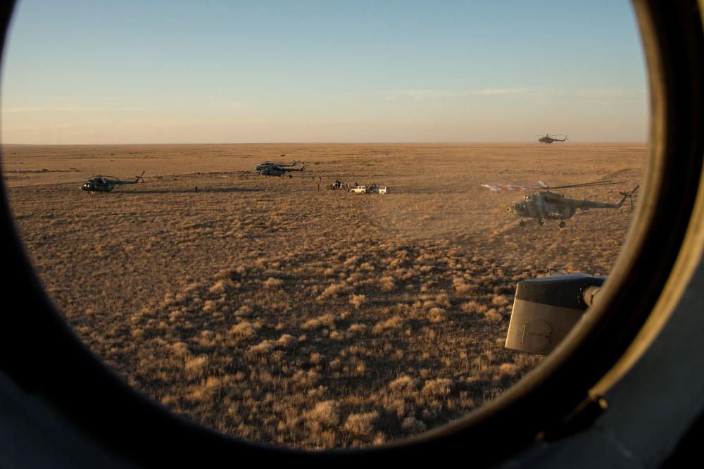 El módulo de descenso de la nave rusa Soyuz TMA-20M, con tres tripulantes a bordo, aterrizó hoy con éxito en las estepas de Kazajistán, informó el Centro de Control de Vuelos Espaciales de Rusia.