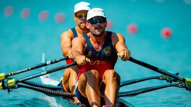 Conde y Horta, durante la final de doble scull. | RFER